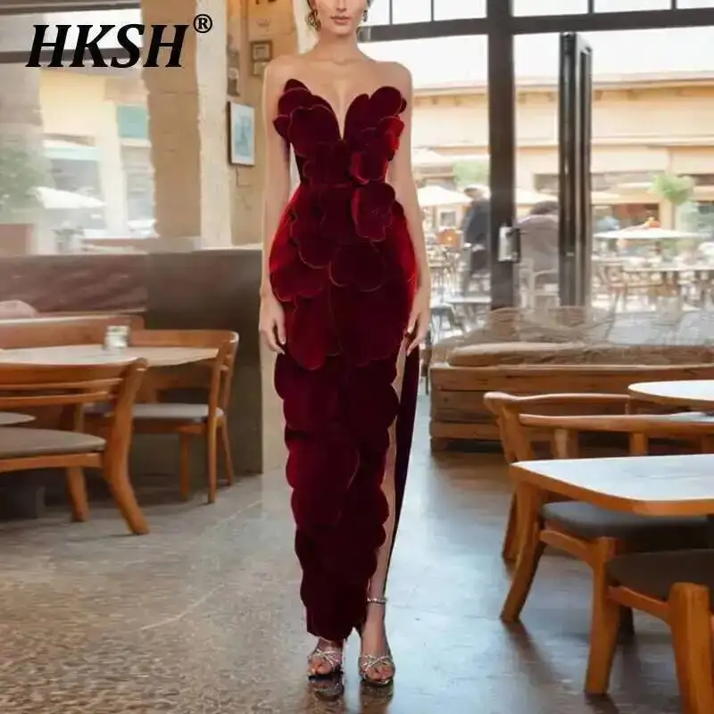HKSH Новое летнее женское модное элегантное облегающее вечернее платье без бретелек в стиле пэчворк с трехмерным цветком, длинные платья HK5487
HKSH Новое летнее женское модное элегантное облегающее вечернее платье без бретелек в стиле пэчворк с трехмерным цветком, длинные платья HK5487