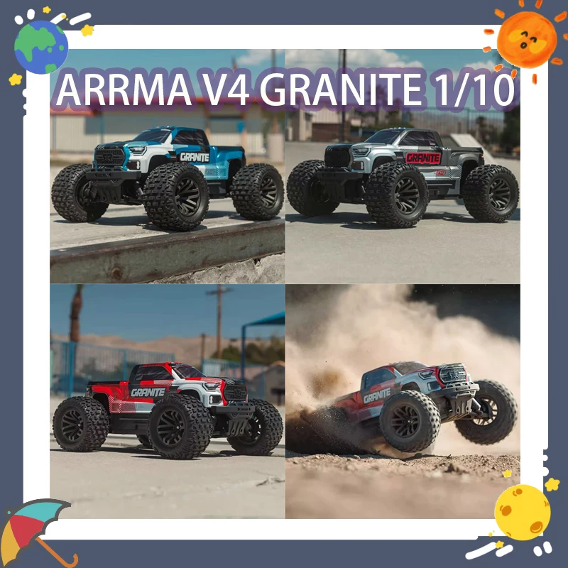 Arrma 1/10 Новый V4 Granite RC Автомобиль с дистанционным управлением Электрический полный привод Бесщеточный 2-3S Внедорожник Игрушка для возраста 14+
Arrma 1/10 Новый V4 Granite RC Автомобиль с дистанционным управлением Электрический полный привод Бесщеточный 2-3S Внедорожник Игрушка для возраста 14+