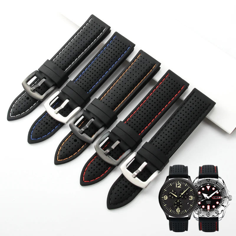 Breathable Soft Silicone Waterproof Watch Strap for Tissot Mido Casio Seiko Huawei IWC Rolex Tudor Omega 20 22 24mm Accessories
Breathable Soft Silicone Waterproof Watch Strap for Tissot Mido Casio Seiko Huawei IWC Rolex Tudor Omega 20 22 24mm Accessories