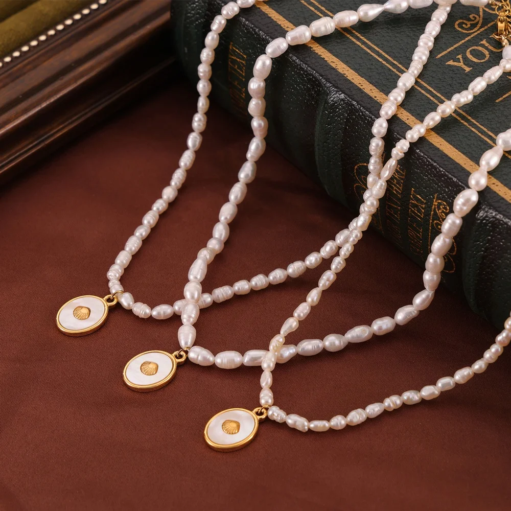 MARKA Natural Freshwater Pearl Necklace Women's Stainless Steel Fashion Versatile Jewelry Accessories
MARKA Natural Freshwater Pearl Necklace Women's Stainless Steel Fashion Versatile Jewelry Accessories