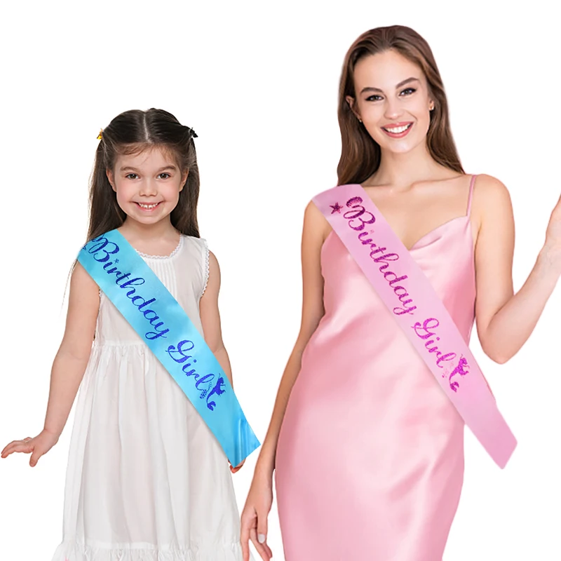 1P Birthday Girl Pink Blue Birthday Satin Sash Ribbon For Princess Girls Women Happy Birthday Party Decorations Gifts Supplies
1P Birthday Girl Pink Blue Birthday Satin Sash Ribbon For Princess Girls Women Happy Birthday Party Decorations Gifts Supplies