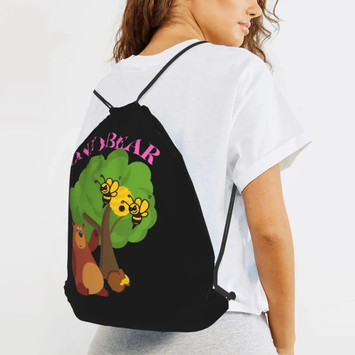 Honey Bear Honeypot Bee Backpacks Multi-function Drawstring Bundle Pocket Shoes Bag Book Bags for Man Woman School
Honey Bear Honeypot Bee Backpacks Multi-function Drawstring Bundle Pocket Shoes Bag Book Bags for Man Woman School