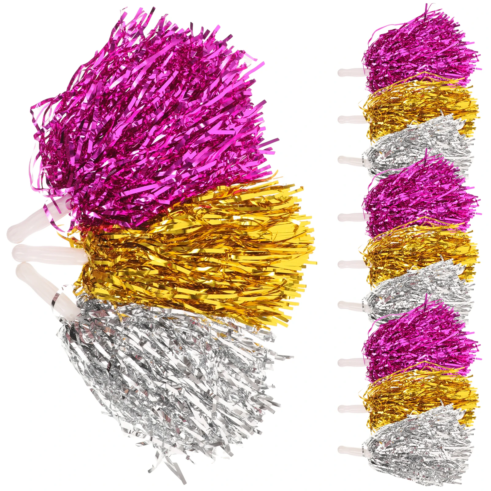 12 Pcs Gold Silver Rose Cheering Pompoms Hand Flower Accessories Durable Reusable Sports Events Team Spirit Cheerleading Prop
12 Pcs Gold Silver Rose Cheering Pompoms Hand Flower Accessories Durable Reusable Sports Events Team Spirit Cheerleading Prop