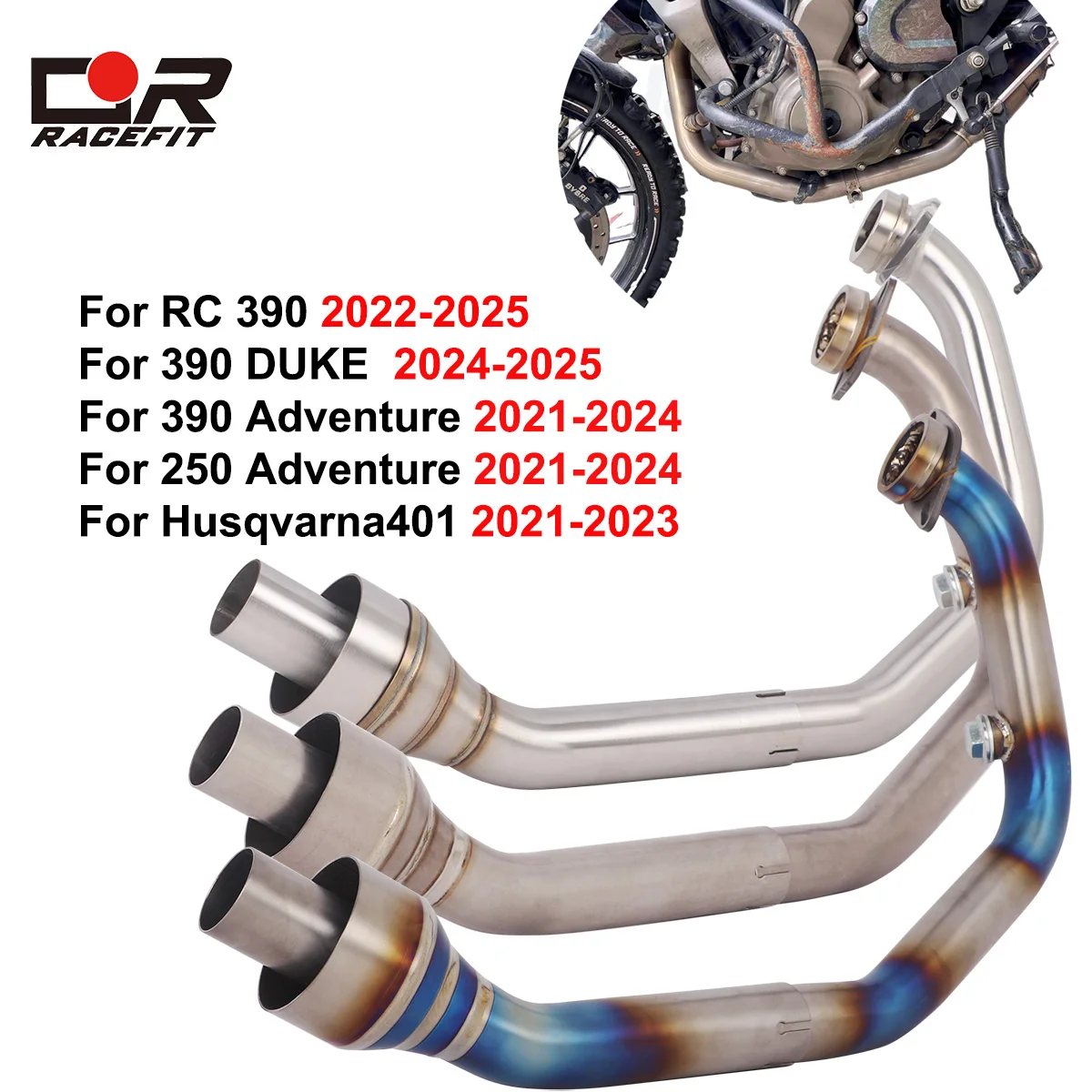 Motorcycle exhaust Header System Link Pipe For Duke 390 250 ADV 2021-2024 RC390 2022-2025 HUSQVARNA 401 2021-2023
Motorcycle exhaust Header System Link Pipe For Duke 390 250 ADV 2021-2024 RC390 2022-2025 HUSQVARNA 401 2021-2023