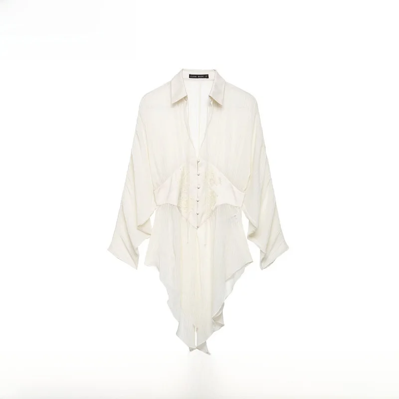 Fashionable New Arrival Women's Lace Shirt Georgette Spring Summer 2026 Polyester Fiber Long Sleeve Classic Collar Versatile ...
Fashionable New Arrival Women's Lace Shirt Georgette Spring Summer 2026 Polyester Fiber Long Sleeve Classic Collar Versatile ...