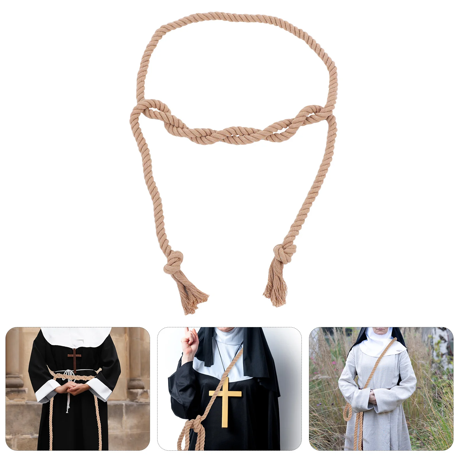 Cotton Linen Waist Belt Gothic Style Long Adjustable Pastor Robe Pants Belt Costume Cosplay Waist Belts for Robe
Cotton Linen Waist Belt Gothic Style Long Adjustable Pastor Robe Pants Belt Costume Cosplay Waist Belts for Robe