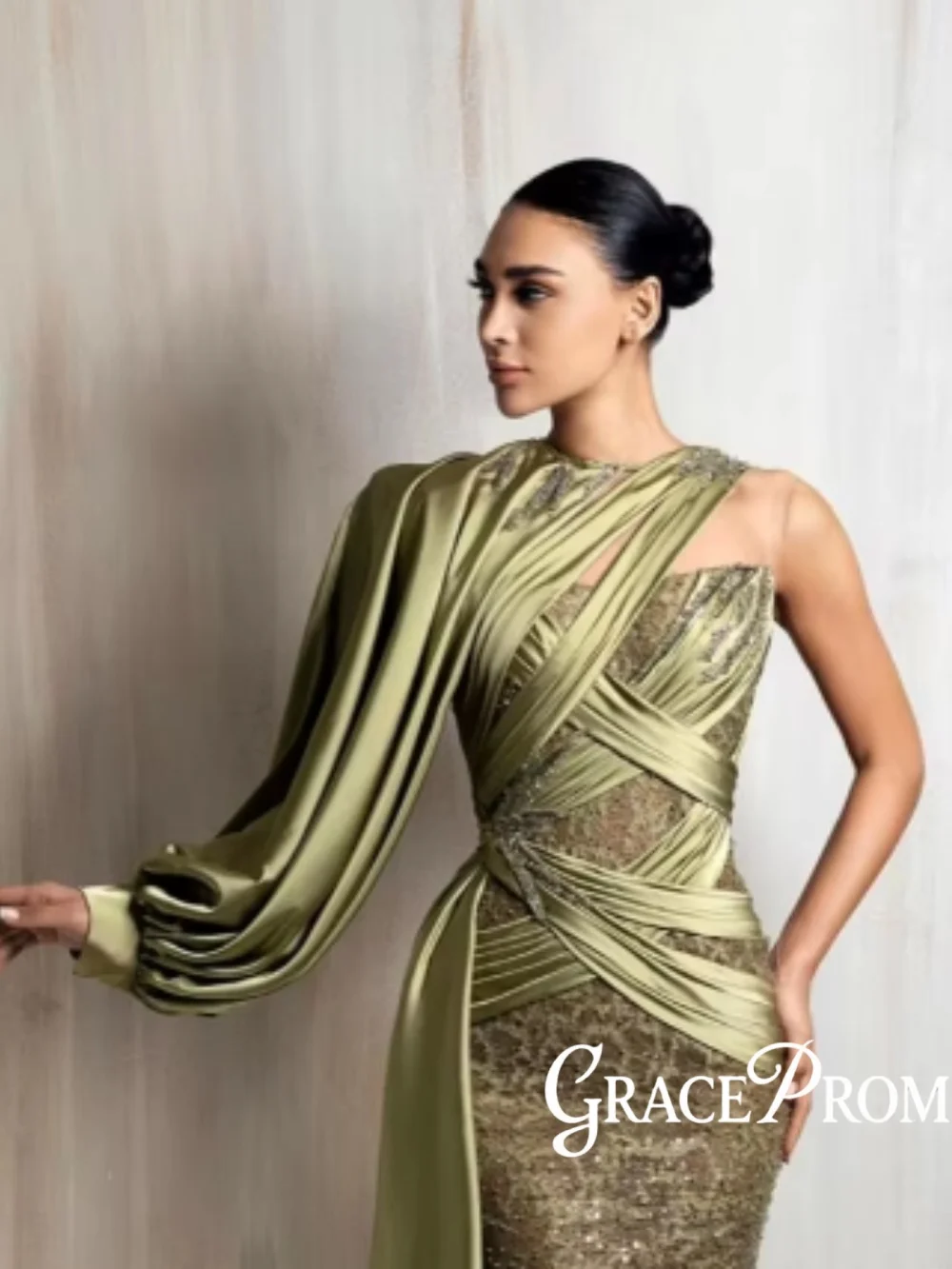Olive Green Luxury Beaded Evening Dress Modern One Shoulder Mother of The Bride Dress Customized Mermaid Banquet Party Gowns
Olive Green Luxury Beaded Evening Dress Modern One Shoulder Mother of The Bride Dress Customized Mermaid Banquet Party Gowns