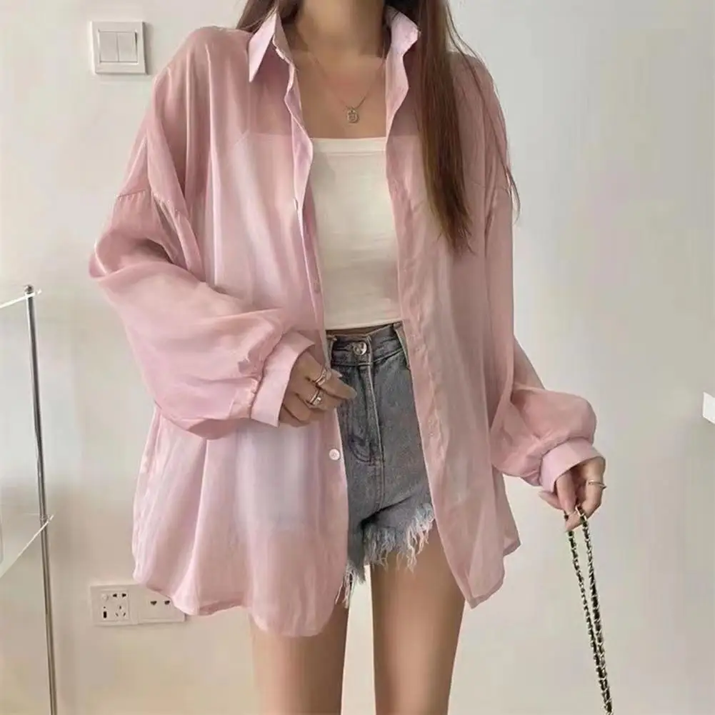 Spring Women's Shirt New Long Sleeve Shirt Single Breasted Top Loose Solid Color Summer Street Work Elegant Top T-shirt
Spring Women's Shirt New Long Sleeve Shirt Single Breasted Top Loose Solid Color Summer Street Work Elegant Top T-shirt