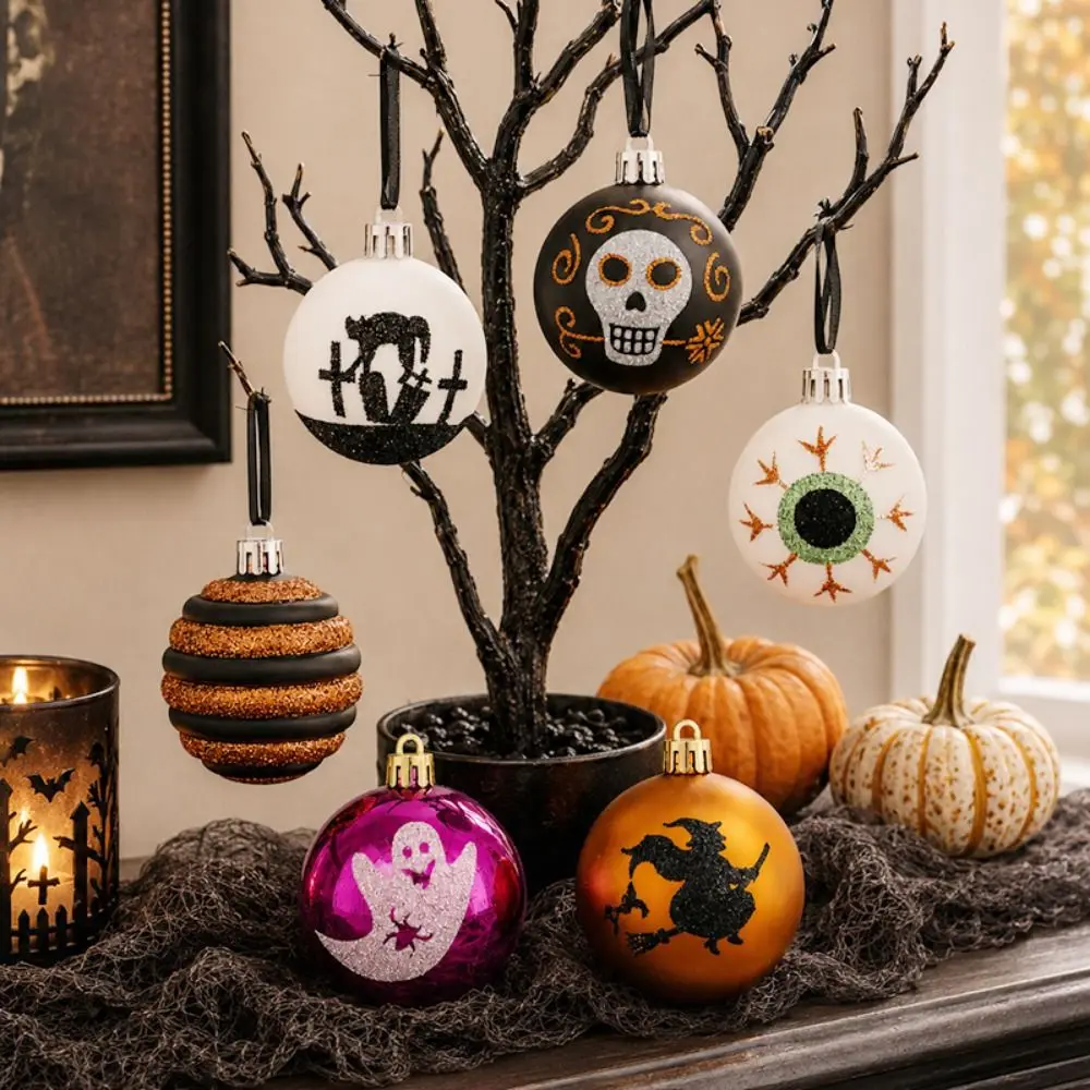 16Pcs/Set 6cm Halloween Decoration Pendant Plastic Painted Tree Pendant Ornament Round DIY Halloween Ball Ornament
16Pcs/Set 6cm Halloween Decoration Pendant Plastic Painted Tree Pendant Ornament Round DIY Halloween Ball Ornament