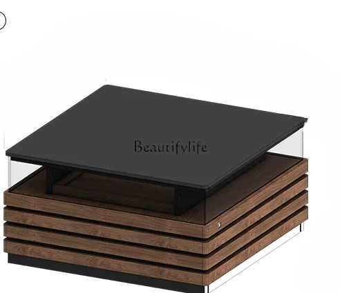 Stone Plate Coffee Table Solid Wood Lighting Atmosphere Black Walnut Modern Black Square Small Apartment Minimalist
Stone Plate Coffee Table Solid Wood Lighting Atmosphere Black Walnut Modern Black Square Small Apartment Minimalist