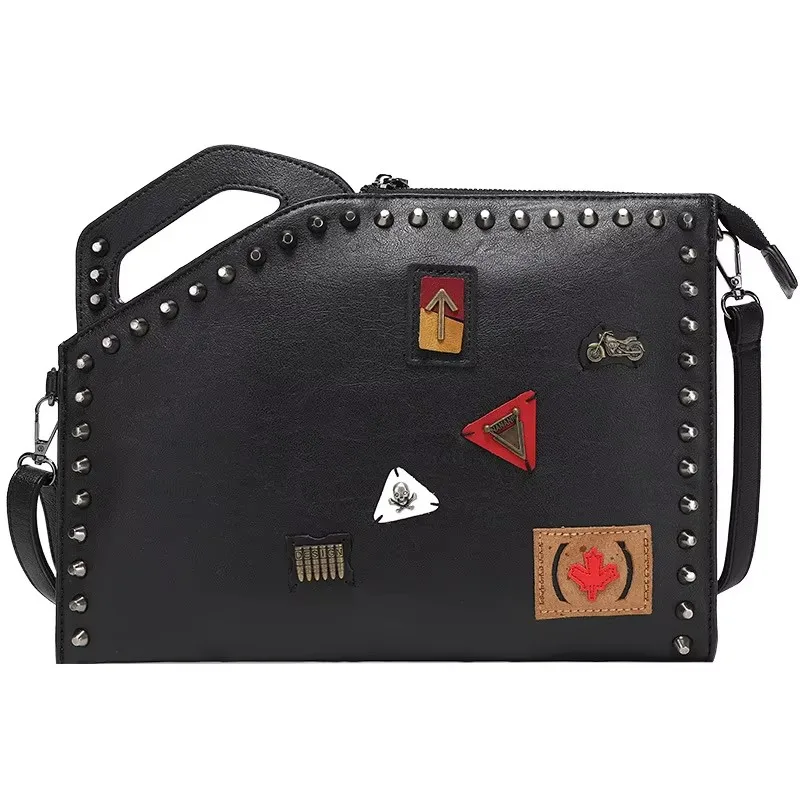 Retro Leather Men Handbag Rivets Clutch Bags Shoulder Messenger Bags Luxury Brand Leather Handbag For Men Phone Holder Pack
Retro Leather Men Handbag Rivets Clutch Bags Shoulder Messenger Bags Luxury Brand Leather Handbag For Men Phone Holder Pack