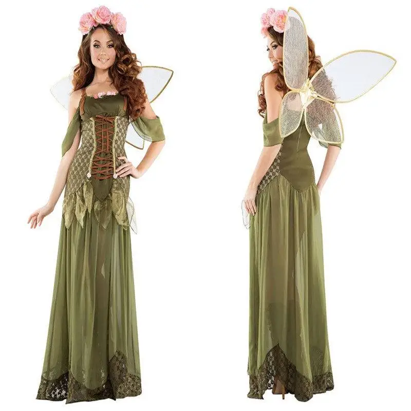 Halloween Elf Costume Green Princess Angel Outfit Women's Traditional National Stage Performance Clothing Autumn
Halloween Elf Costume Green Princess Angel Outfit Women's Traditional National Stage Performance Clothing Autumn
