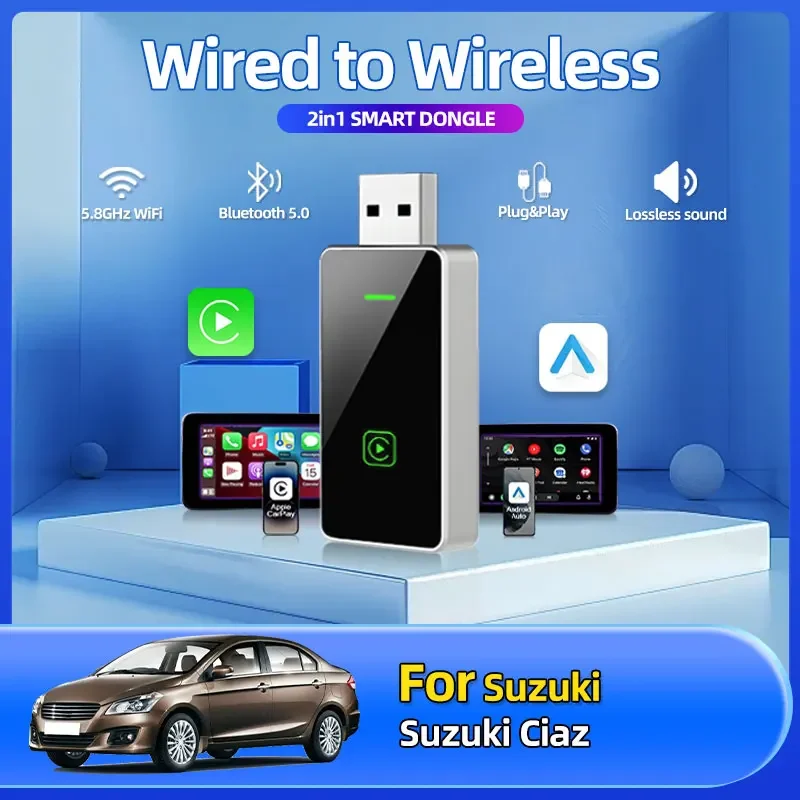 1pcs 2025 New Car Styling 2in1 Wireless Android Auto Adapter Carplay Smart Dongle Plug And Play Car Accessories For Suzuki Ciaz
1pcs 2025 New Car Styling 2in1 Wireless Android Auto Adapter Carplay Smart Dongle Plug And Play Car Accessories For Suzuki Ciaz