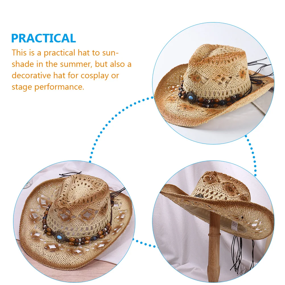 Cowboy Straw Vintage Party Hats for Cowboy Hat Men Women Sunshade Beach Hat Lightweight Fashionable Cool Accessories
Cowboy Straw Vintage Party Hats for Cowboy Hat Men Women Sunshade Beach Hat Lightweight Fashionable Cool Accessories