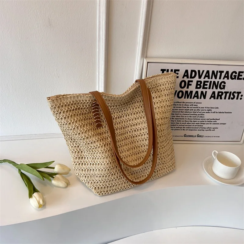 Women Straw Tote Purse Woven Shoulder Bag Lightweight Handbag for Travel, College, Work
Women Straw Tote Purse Woven Shoulder Bag Lightweight Handbag for Travel, College, Work