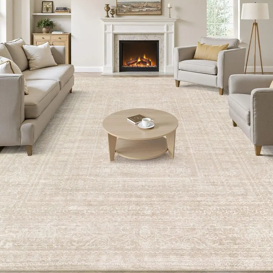 5x7 Area Rugs Living Room Washable Large Vintage Beige Rug Neutral NonSlip Soft Stain Resistant Indoor Carpet for Bedroom Nurser
5x7 Area Rugs Living Room Washable Large Vintage Beige Rug Neutral NonSlip Soft Stain Resistant Indoor Carpet for Bedroom Nurser