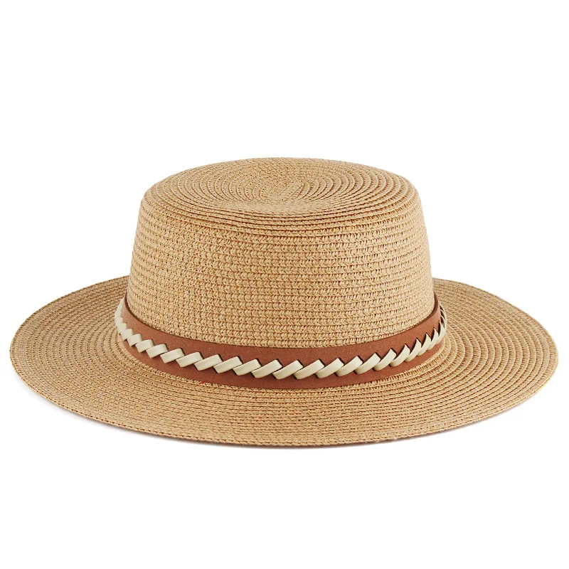 Summer Unisex Straw Hat For Outdoor Use, Simple And Casual, Sun Protection Hat, Round-top Small Fedora, Flat-top Straw Hat
Summer Unisex Straw Hat For Outdoor Use, Simple And Casual, Sun Protection Hat, Round-top Small Fedora, Flat-top Straw Hat