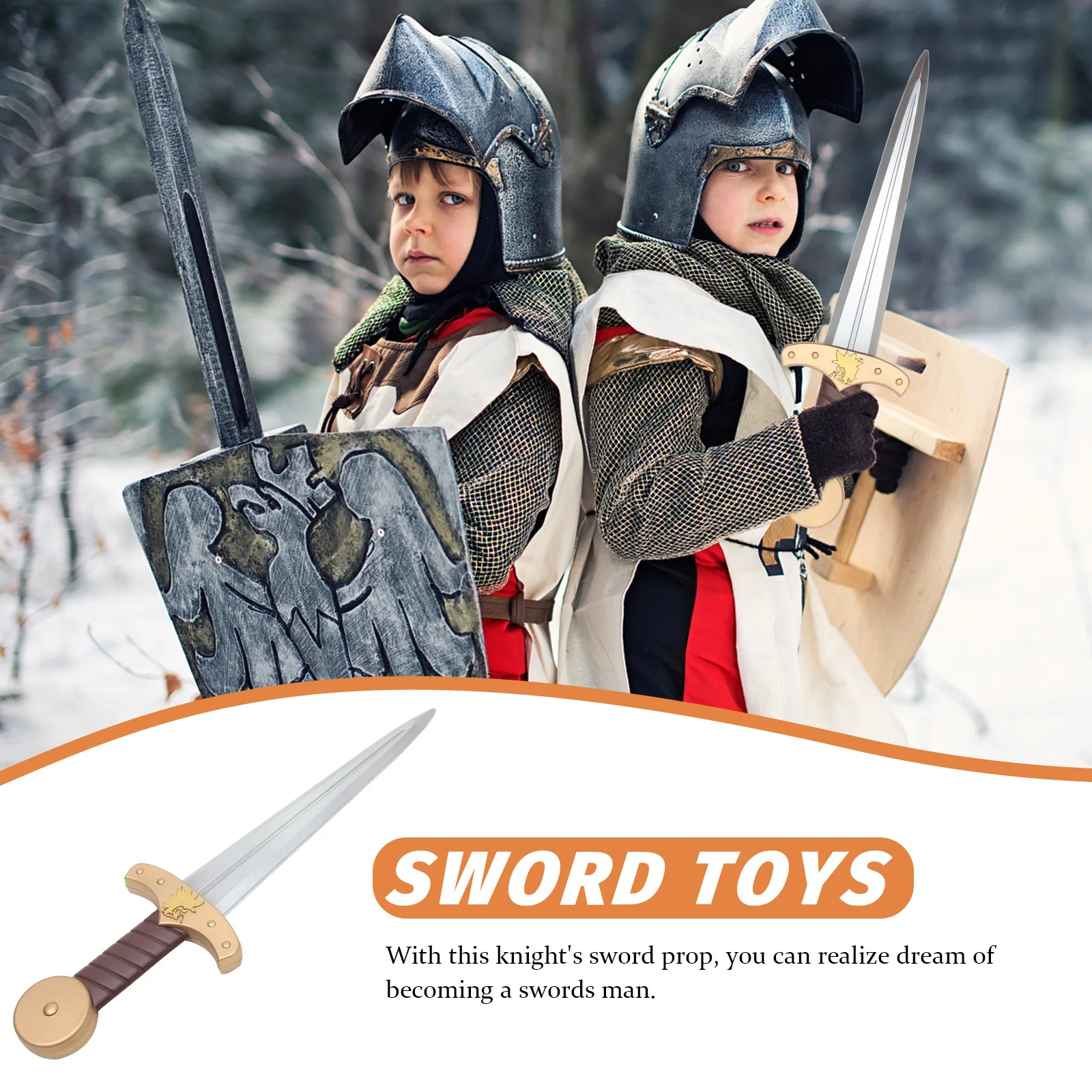 PU Knight Sword Prop Exquisite Decorative Sword Cosplay Supplies Halloween Party Fun Interactive Plaything Party Game Toys
PU Knight Sword Prop Exquisite Decorative Sword Cosplay Supplies Halloween Party Fun Interactive Plaything Party Game Toys