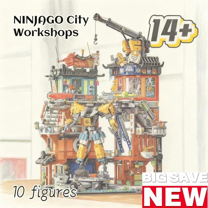 Новинка! Набор для сборки модели «Городские мастерские» (3244 детали, 71837) — Архитектурный конструктор «Уличный пейзаж» для подарков.
Новинка! Набор для сборки модели «Городские мастерские» (3244 детали, 71837) — Архитектурный конструктор «Уличный пейзаж» для подарков.