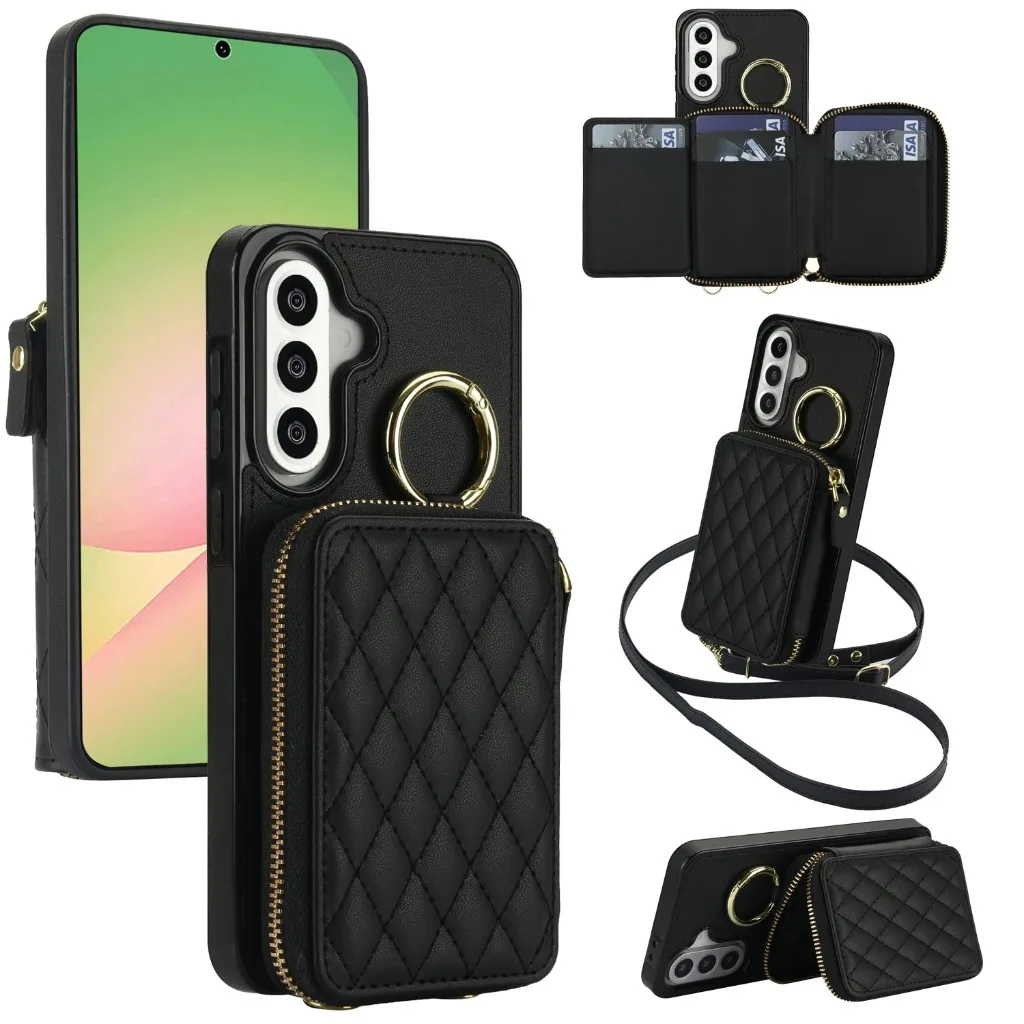 Wallet Crossbody Phone Case with Ring Holder Wrist Strap For Samsung Galaxy S26 Ultra S25 Edge S24 S23 FE S22 Plus A57 A37 A07
Wallet Crossbody Phone Case with Ring Holder Wrist Strap For Samsung Galaxy S26 Ultra S25 Edge S24 S23 FE S22 Plus A57 A37 A07