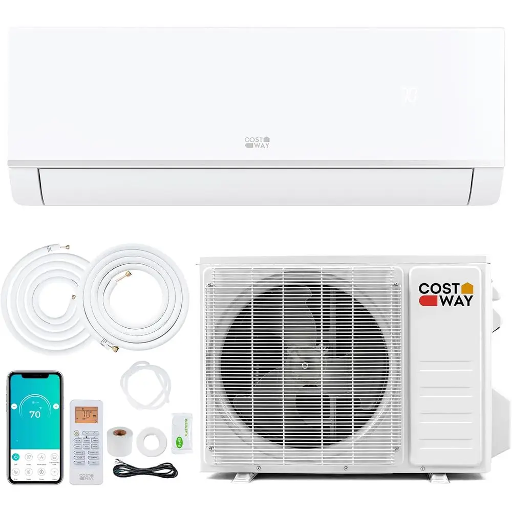 12000 Mini Split Air Conditioner & Heater, 20 SEER2 115V Wii Enabled Energy Eicient Inverter Split AC Unit Up to 750 Sq. t, with
12000 Mini Split Air Conditioner & Heater, 20 SEER2 115V Wii Enabled Energy Eicient Inverter Split AC Unit Up to 750 Sq. t, with
