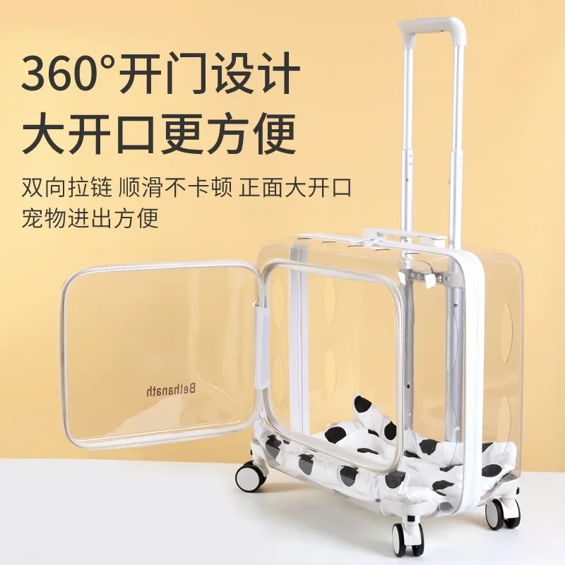 Cat Pet Trolley Case Panoramic Large Capacity Transparent Luggage Outdoor Portable Pet Supplies Travel Trolley Case
Cat Pet Trolley Case Panoramic Large Capacity Transparent Luggage Outdoor Portable Pet Supplies Travel Trolley Case