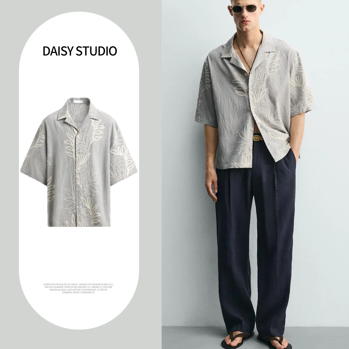 Loose Fit Men's Summer New Bowling Shirt Short Sleeve Embroidered Leaf Pattern Casual Style Polyester Fiber Skin-friendly Bre...
Loose Fit Men's Summer New Bowling Shirt Short Sleeve Embroidered Leaf Pattern Casual Style Polyester Fiber Skin-friendly Bre...