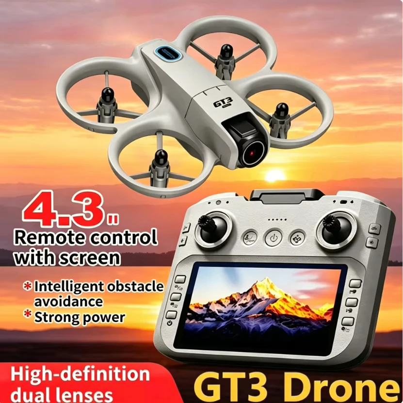 New Model GT3 MAX Drones Large Screen RC Drone 8k Positioning Gimbal Optical Flow Plastic Dual Camera Beginner-Friendly 100m 2 s
New Model GT3 MAX Drones Large Screen RC Drone 8k Positioning Gimbal Optical Flow Plastic Dual Camera Beginner-Friendly 100m 2 s
