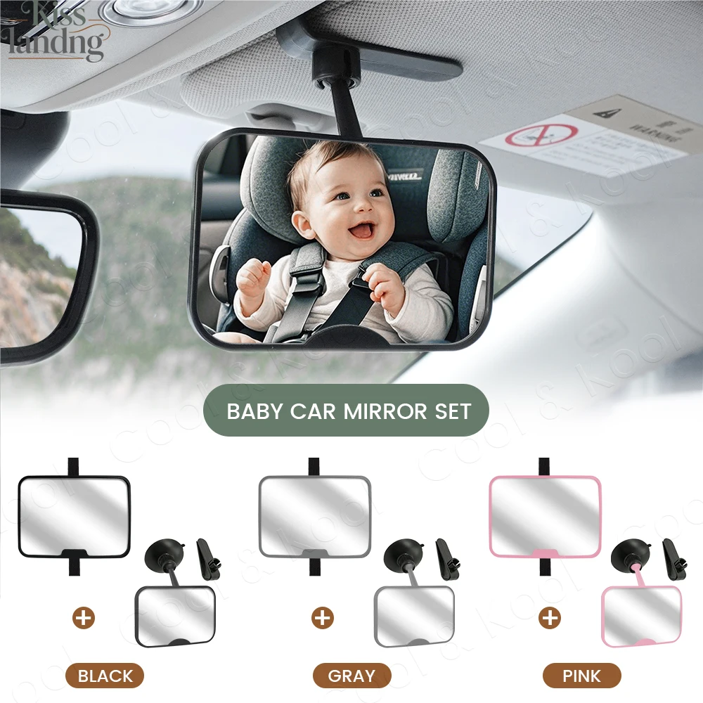 2PC Baby Car Mirror Set with Clip-On Forward & 360° Rotating Rear Facing Shatterproof Design
2PC Baby Car Mirror Set with Clip-On Forward & 360° Rotating Rear Facing Shatterproof Design