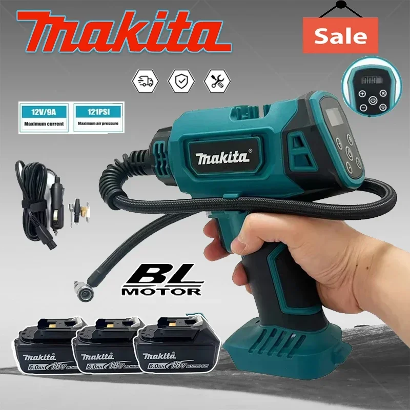 Аккумуляторный портативный воздушный компрессор Makita 600 мм, электрический, для автомобилей, на 18В батарею
Аккумуляторный портативный воздушный компрессор Makita 600 мм, электрический, для автомобилей, на 18В батарею