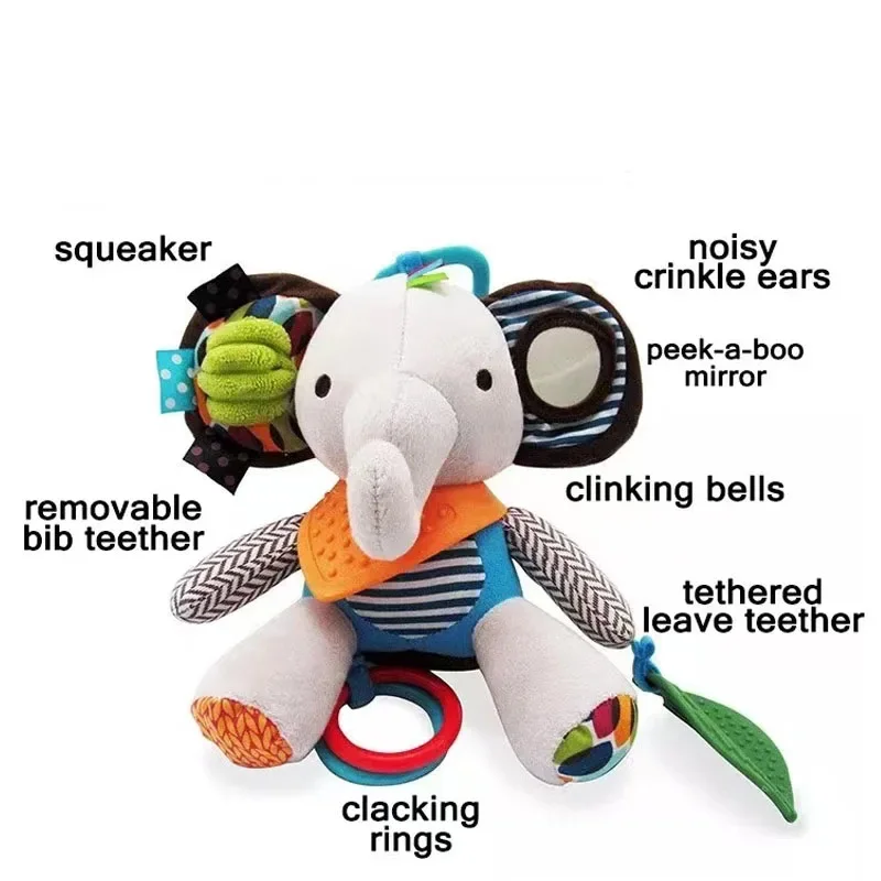 Newborn Baby Hanging Rattle Chew Toy Toddler Stroller Car Seat Crib Crib Cartoon Elephant Plush Toy
Newborn Baby Hanging Rattle Chew Toy Toddler Stroller Car Seat Crib Crib Cartoon Elephant Plush Toy