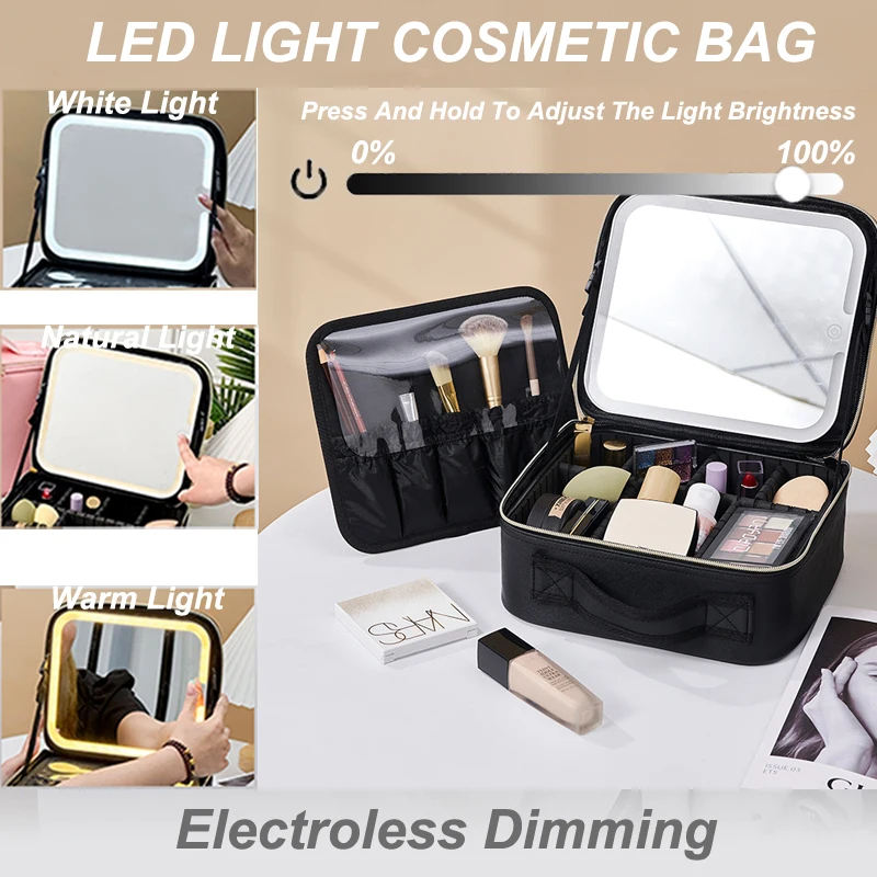 Cosmetic Bag Women Makeup Bag Suitcase Travel Storage Box For Manicure Portable Waterproof Storage Bag With Adjustable Dividers
Cosmetic Bag Women Makeup Bag Suitcase Travel Storage Box For Manicure Portable Waterproof Storage Bag With Adjustable Dividers