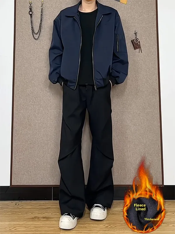 Мужские повседневные прямые длинные брюки на подкладке Bla Fce, осень-зима, модные брендовые модные молодежные брюки для отдыха, чистый цвет
Мужские повседневные прямые длинные брюки на подкладке Bla Fce, осень-зима, модные брендовые модные молодежные брюки для отдыха, чистый цвет