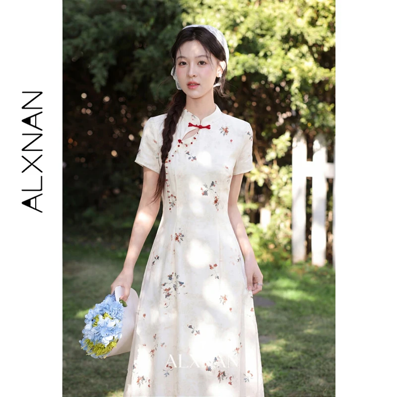 ALXNAN Women's Summer Dress 2026 New Chinese Style Elegant Dress Casual Vintage Floral Print Cheongsam Inspired Dress DYL661226
ALXNAN Women's Summer Dress 2026 New Chinese Style Elegant Dress Casual Vintage Floral Print Cheongsam Inspired Dress DYL661226