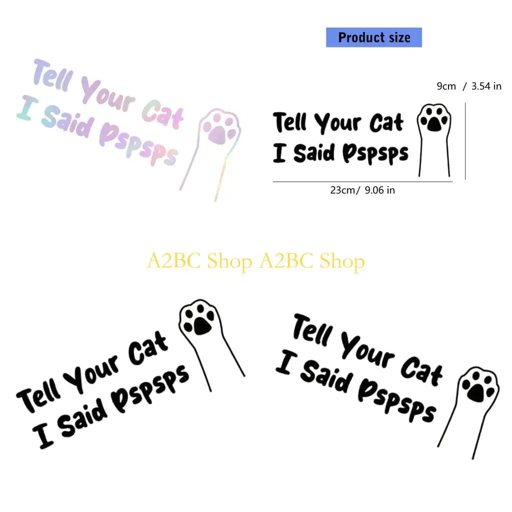A2BC Multiple Purpose Cats Paws Decal Waterproof Resistant Removable Adhesive for Cars Motorcycles Electronics Smooth Surface
A2BC Multiple Purpose Cats Paws Decal Waterproof Resistant Removable Adhesive for Cars Motorcycles Electronics Smooth Surface