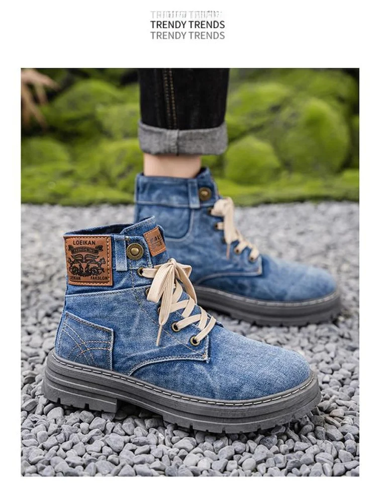 Spring New Style Men's Boots High Top Canvas Shoes Anti-Slip Walking Boots Denim Material round Toe Mountain Climbing ...
Spring New Style Men's Boots High Top Canvas Shoes Anti-Slip Walking Boots Denim Material round Toe Mountain Climbing ...