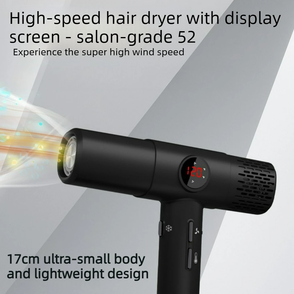 NEW High-speed Hair Dryer with LCD Display 110000RPM Negative Ion T-shaped Lightweight Brushless Motor Quick-drying Low Noise
NEW High-speed Hair Dryer with LCD Display 110000RPM Negative Ion T-shaped Lightweight Brushless Motor Quick-drying Low Noise