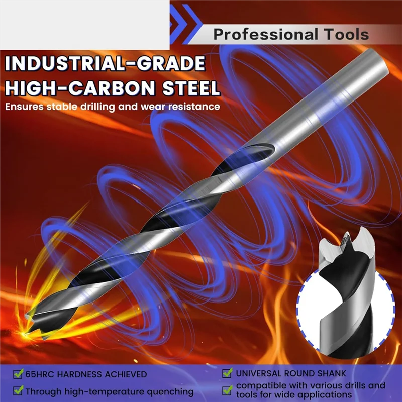 Набор сверл по дереву ABFI с двойной рифленой головкой, 14 шт., с центральным пробойником, предназначенным для плотников и всех типов различных древесины
Набор сверл по дереву ABFI с двойной рифленой головкой, 14 шт., с центральным пробойником, предназначенным для плотников и всех типов различных древесины