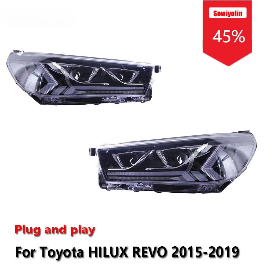 Sewiyolin Car LED Headlight Assemblies For Toyota HILUX REVO 2015-2019 Fog DRL Brake Turn Signal Lamp Plug and Play
Sewiyolin Car LED Headlight Assemblies For Toyota HILUX REVO 2015-2019 Fog DRL Brake Turn Signal Lamp Plug and Play