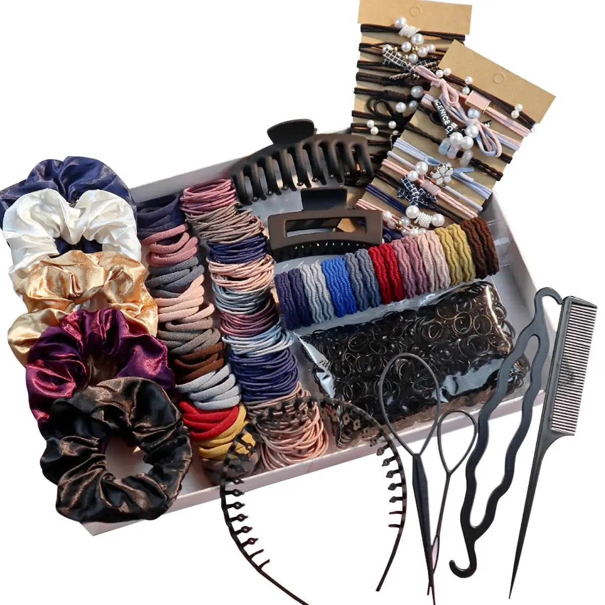 Women's Hair Accessories Set, 1149 Pcs Ponytail Holders Scrunchies Hairbands
Women's Hair Accessories Set, 1149 Pcs Ponytail Holders Scrunchies Hairbands