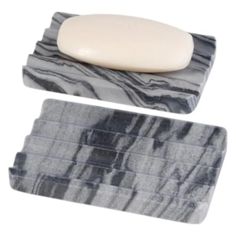 2 Pcs Soap Holder for Bathroom Marble Soap Dish for Kitchen Countertop Tray with Creative Wavy Design Soap Saver for Bath Tub S
2 Pcs Soap Holder for Bathroom Marble Soap Dish for Kitchen Countertop Tray with Creative Wavy Design Soap Saver for Bath Tub S