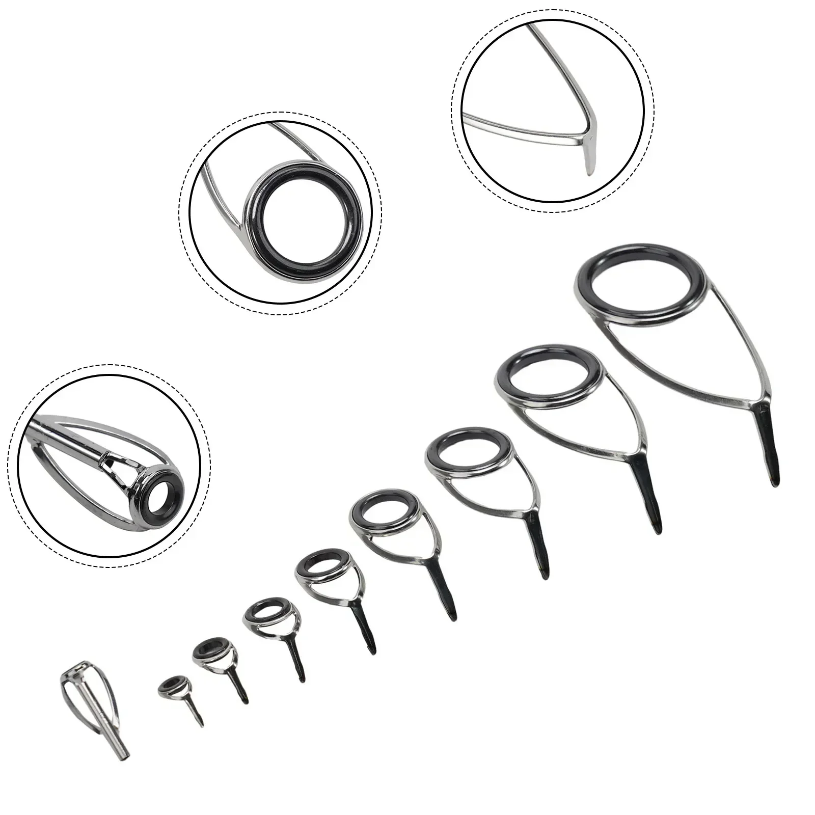 9x Replacement Fishing Rod Top Ring Tip Eye Guide Repair Building Stainless Kit Fishing Rod Top Ring Spare Equipment fly fising
9x Replacement Fishing Rod Top Ring Tip Eye Guide Repair Building Stainless Kit Fishing Rod Top Ring Spare Equipment fly fising