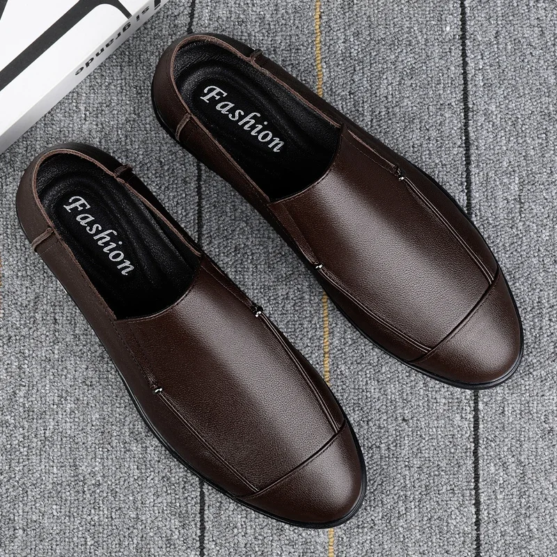 Classic Brand British Style Brown Men's Flat Shoes Office Men's Business Shoes Daily Commuting Men's Leather Casual Shoes
Classic Brand British Style Brown Men's Flat Shoes Office Men's Business Shoes Daily Commuting Men's Leather Casual Shoes