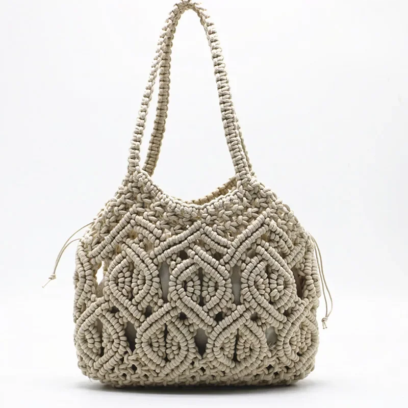 Fashion Hollow Women Shoulder Bags Designer Rope Woven Lady Handbags Handmade Summer Beach Bag Small Tote Bali Purses 2023
Fashion Hollow Women Shoulder Bags Designer Rope Woven Lady Handbags Handmade Summer Beach Bag Small Tote Bali Purses 2023
