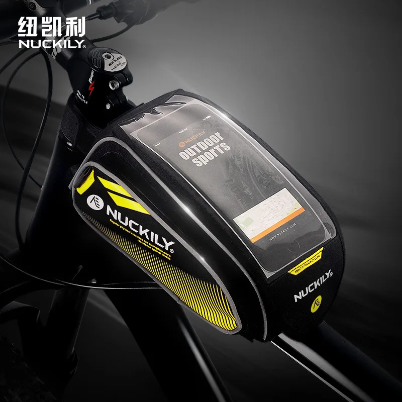 NUCKILY Bike Top Tube Bag TPU Touch Screen Phone Holder Waterproof Reflective Large Capacity Bicycle Front Frame Bag for Road MT
NUCKILY Bike Top Tube Bag TPU Touch Screen Phone Holder Waterproof Reflective Large Capacity Bicycle Front Frame Bag for Road MT