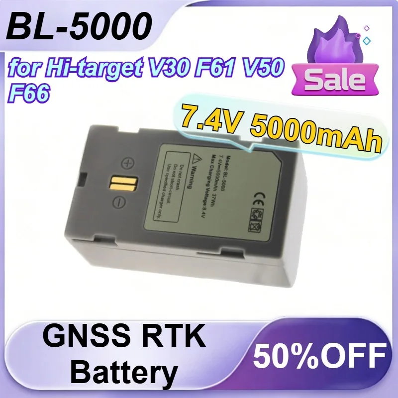 BL-5000 7.4V 5000mAh for Hi-target V30 F61 V50 F66 GNSS RTK GPS Li-ion Measuring instrument Battery
BL-5000 7.4V 5000mAh for Hi-target V30 F61 V50 F66 GNSS RTK GPS Li-ion Measuring instrument Battery