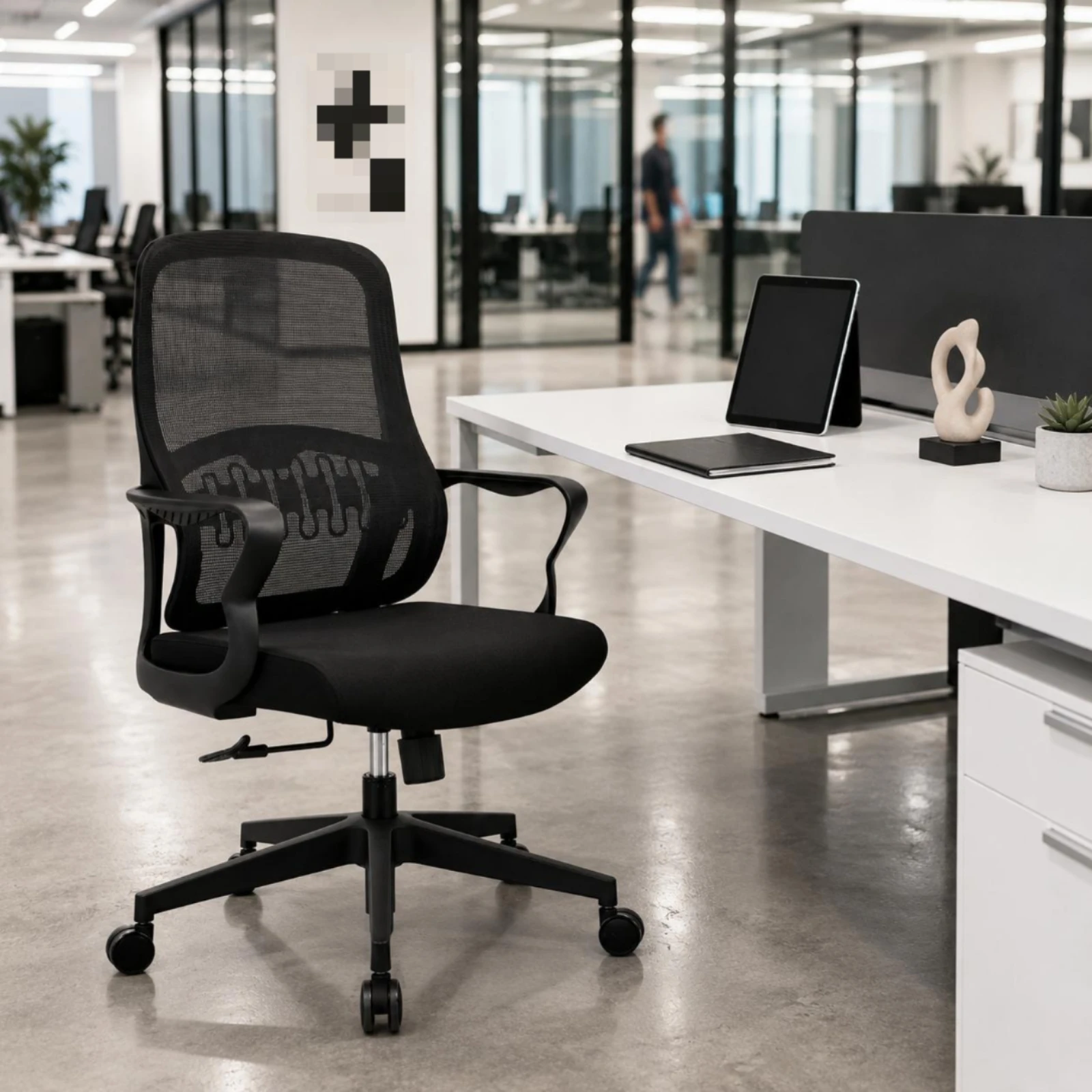 Mesh Office Chair Ergonomic Office Chair Cushioned Seat Fixed Armrests
Mesh Office Chair Ergonomic Office Chair Cushioned Seat Fixed Armrests