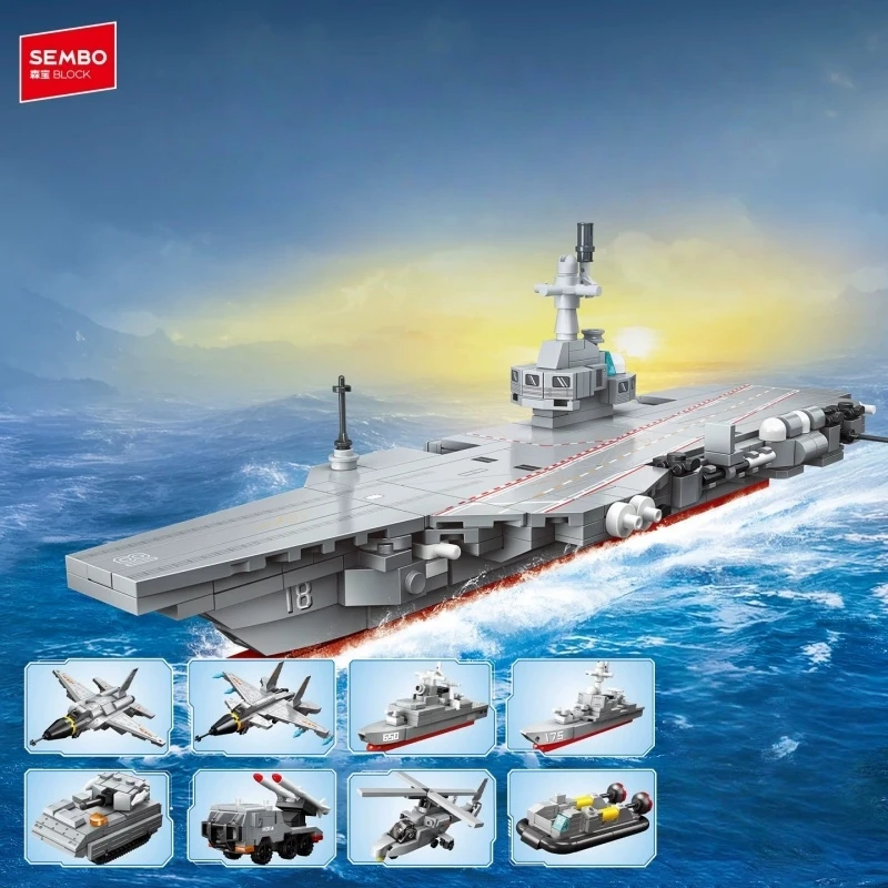 SEMBO CNS Fujian Building Blocks Chinese Military Collection Model Aircraft Carrier Assembled Hand-made Toys Birthday Gift
SEMBO CNS Fujian Building Blocks Chinese Military Collection Model Aircraft Carrier Assembled Hand-made Toys Birthday Gift