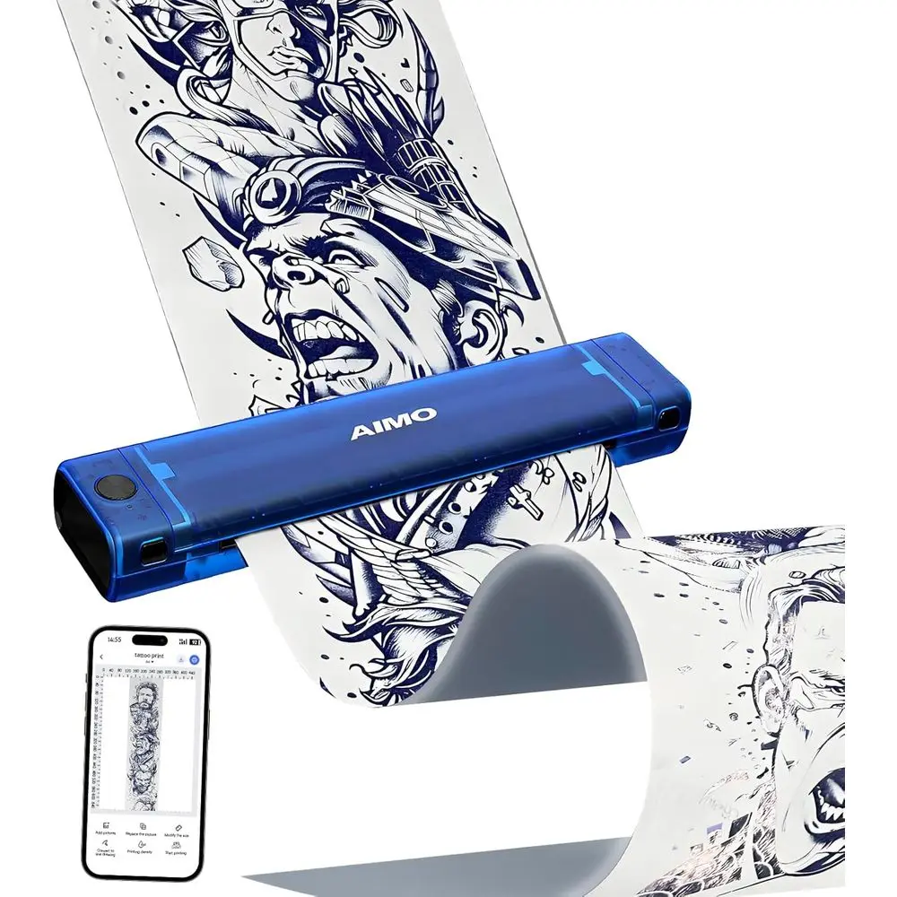 Wireless Tattoo Stencil Printer - Bluetooth Transfer for Long Images, Compatible with iPad/Tablet/PC, Ideal for Artists and Begi
Wireless Tattoo Stencil Printer - Bluetooth Transfer for Long Images, Compatible with iPad/Tablet/PC, Ideal for Artists and Begi