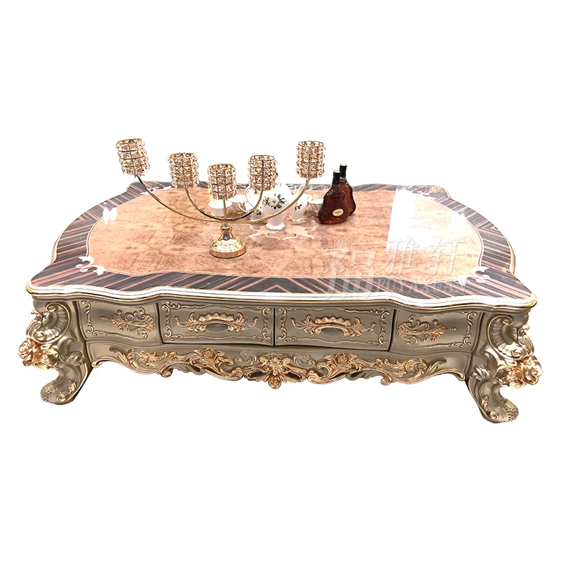 European large apartment sofa coffee table American solid wood carving with drawer storage cabinet 1.9 meters long coffee table
European large apartment sofa coffee table American solid wood carving with drawer storage cabinet 1.9 meters long coffee table